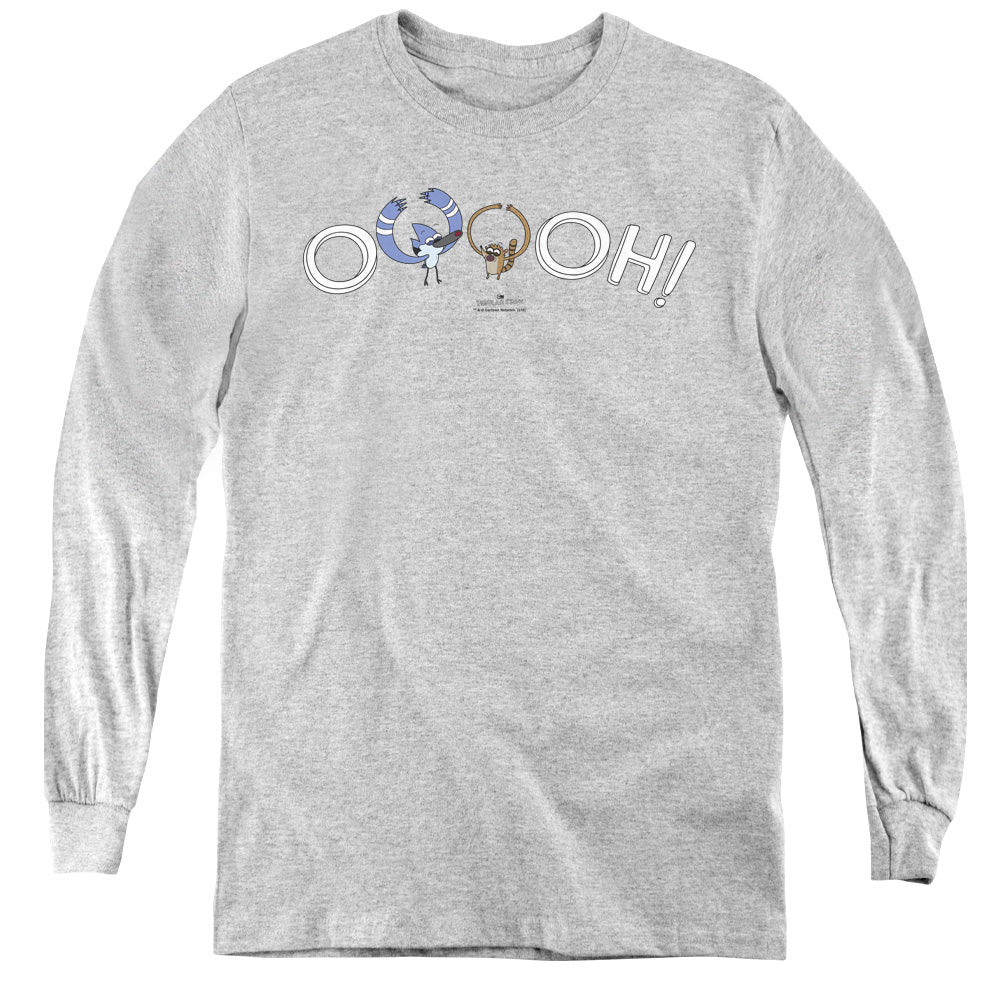 The Regular Show Ooooh Long Sleeve Kids Youth T Shirt Athletic Heather