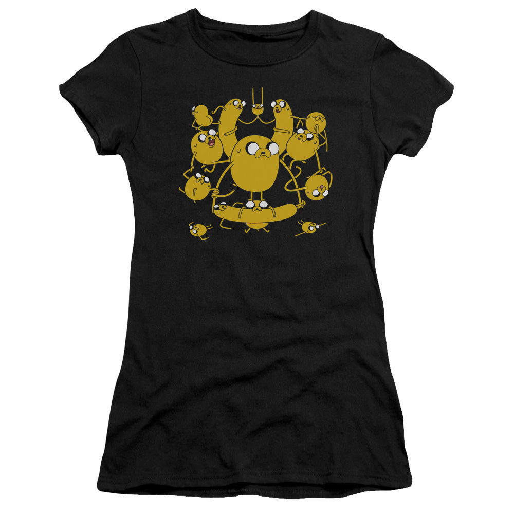 Adventure Time Jakes Junior Sheer Cap Sleeve Womens T Shirt Black