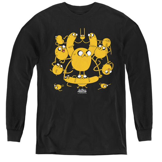 Adventure Time Jakes Long Sleeve Kids Youth T Shirt Black