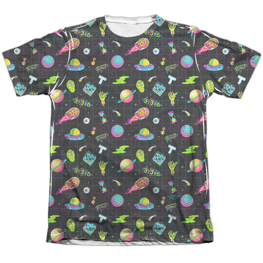 Rick And Morty Opening Icons Mens Poly Cotton T Shirt White
