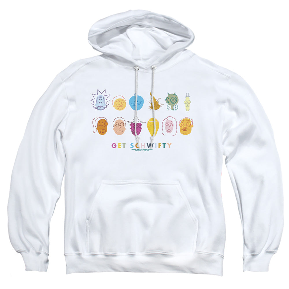 Rick And Morty Get Schwifty Mens Hoodie White