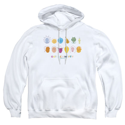 Rick And Morty Get Schwifty Mens Hoodie White