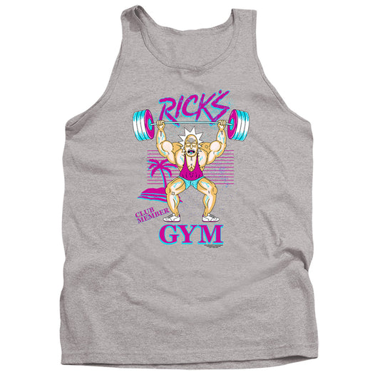 Rick And Morty Ricks Gym Mens Tank Top Shirt Athletic Heather