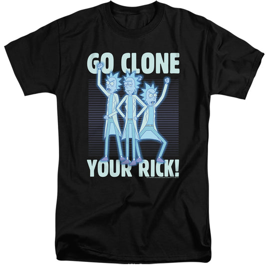 Rick And Morty Go Clone Your Rick Mens Tall T Shirt Black Officially Licensed