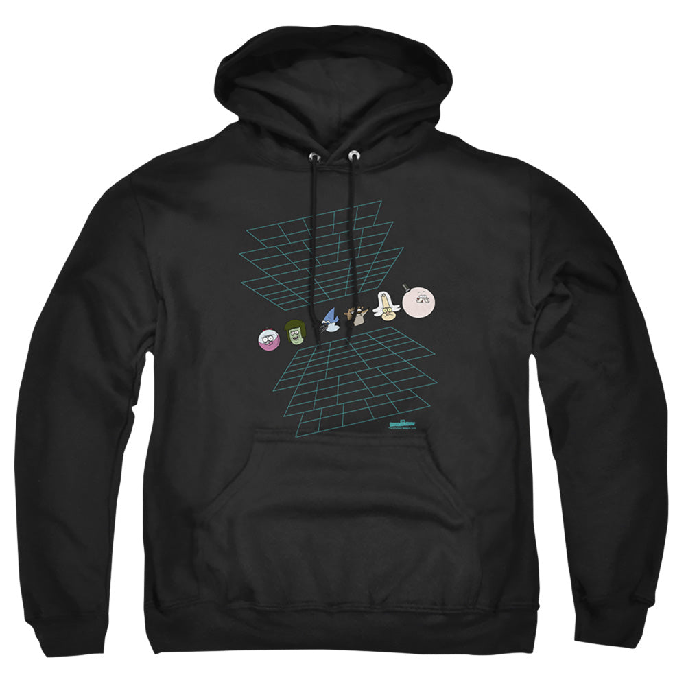 The Regular Show Regular Grid Mens Hoodie Black Officially Licensed
