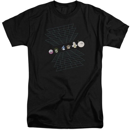 The Regular Show Regular Grid Mens Tall T Shirt Black