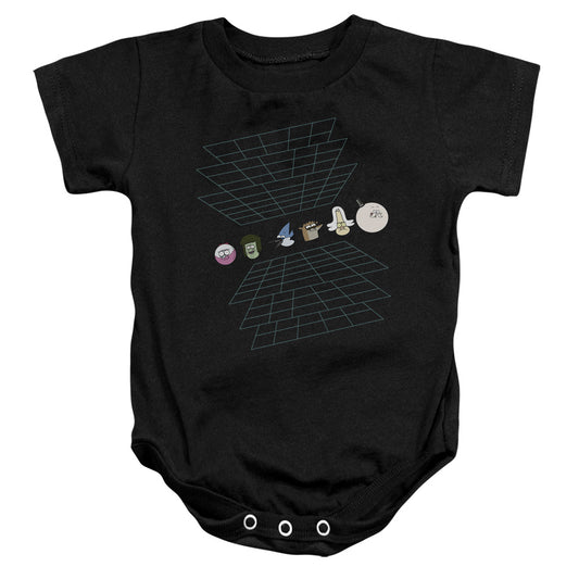 The Regular Show Regular Grid Infant Baby Snapsuit Black