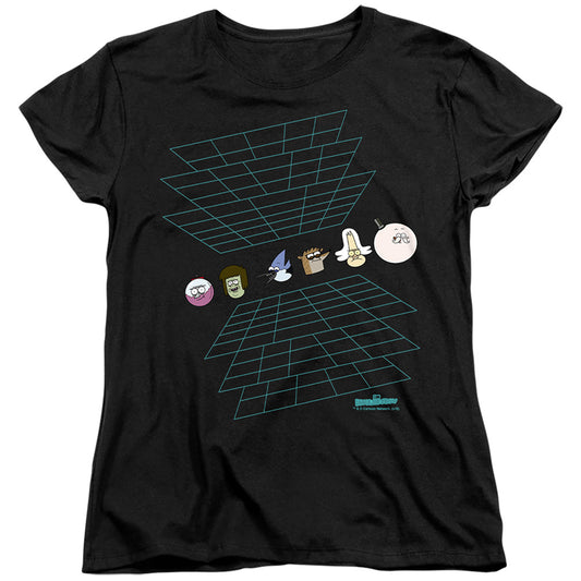 The Regular Show Regular Grid Womens T Shirt Black Officially Licensed
