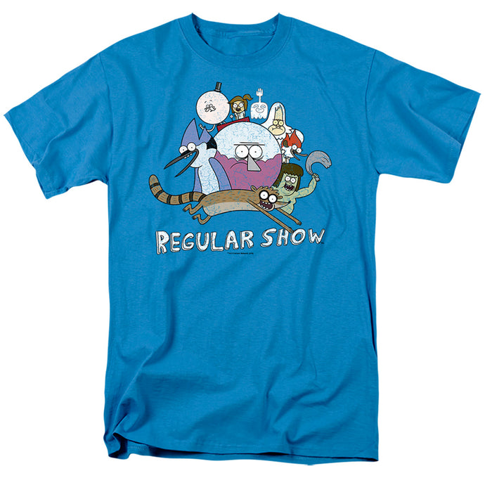 Regular Show Surrounding Benson Mens T Shirt Turquoise