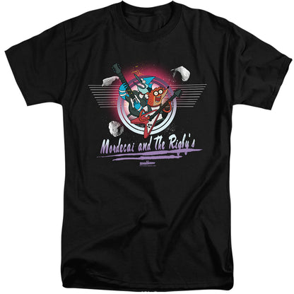 The Regular Show Mordecai & The Rigbys Mens Tall T Shirt Black Officially Licensed