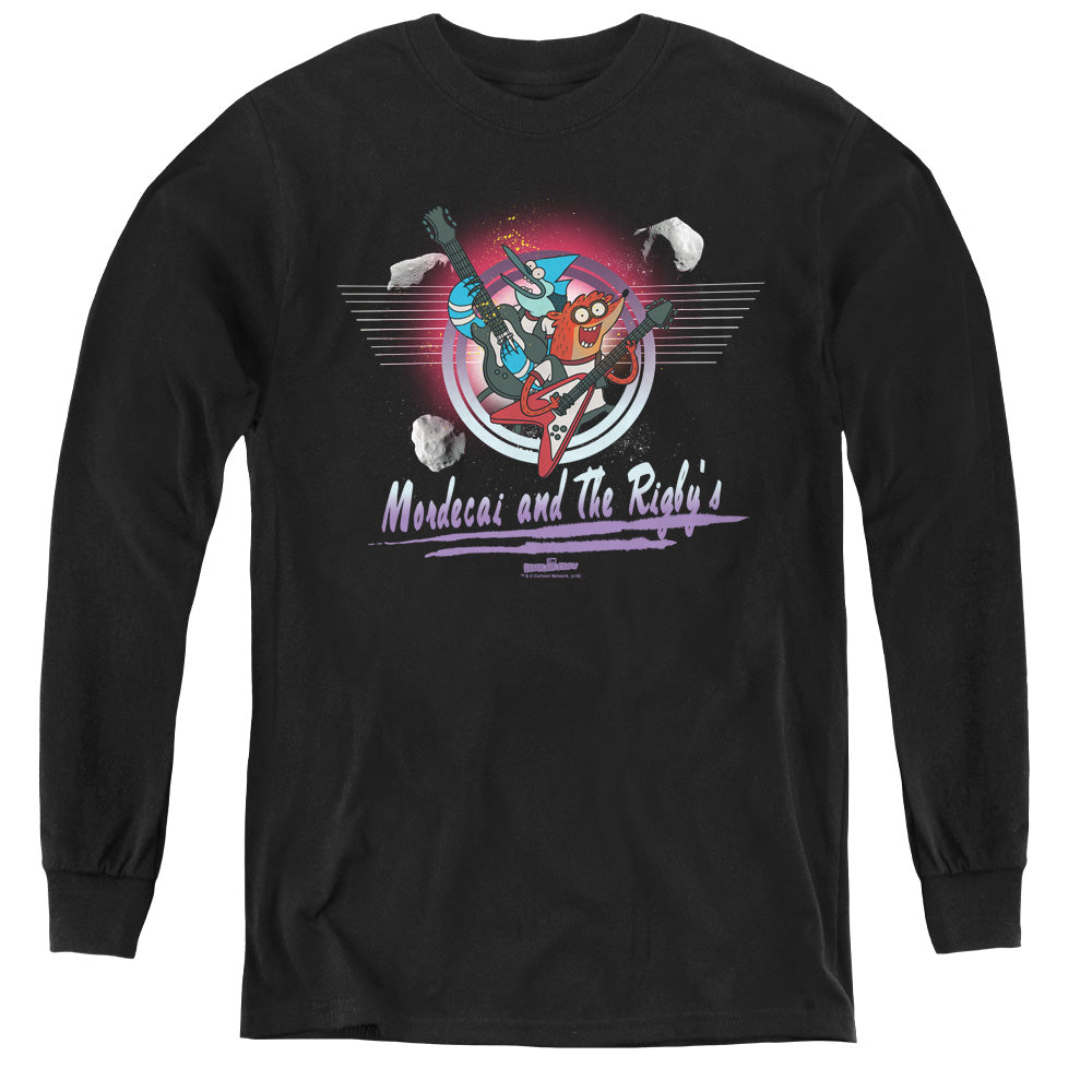 The Regular Show Mordecai & the Rigbys Long Sleeve Kids Youth T Shirt Black