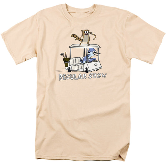 Regular Show Golf Cart Mens T Shirt Cream