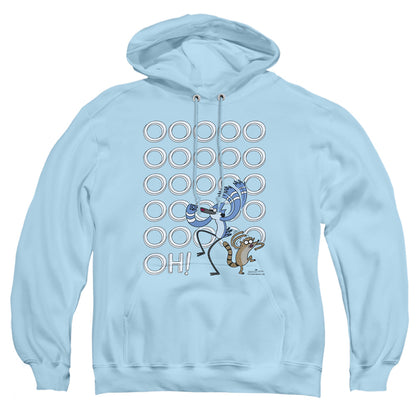 The Regular Show Oooooh Mens Hoodie Light Blue Officially Licensed