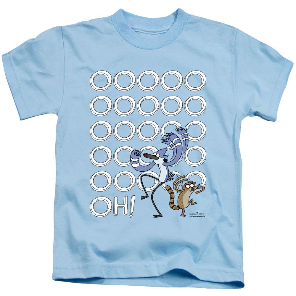 The Regular Show Oooooh Juvenile Kids Youth T Shirt Light Blue 