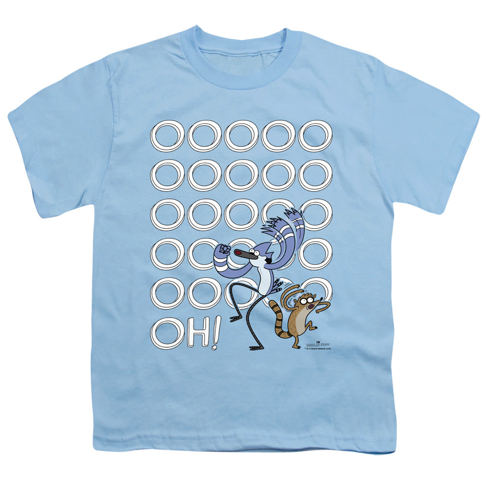 The Regular Show Oooooh Kids Youth T Shirt Light Blue