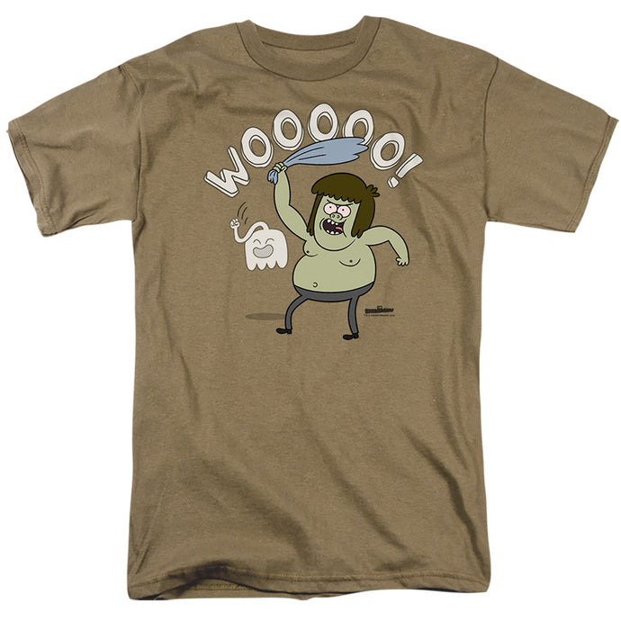 Regular Show Wooooo Mens T Shirt Safari Green