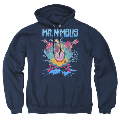 Rick And Morty Mr. Nimbus Design Mens Hoodie Navy