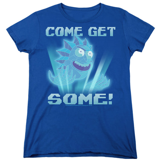 Rick And Morty Come Get Some Womens T Shirt Royal Blue Officially Licensed