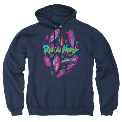 Rick And Morty Death Crystal Futures Mens Hoodie Navy