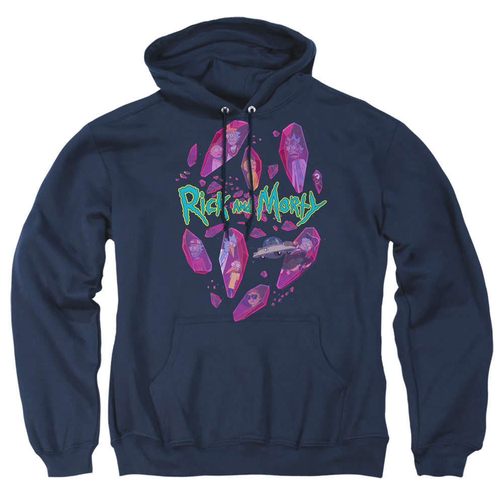 Rick And Morty Death Crystal Futures Mens Hoodie Navy