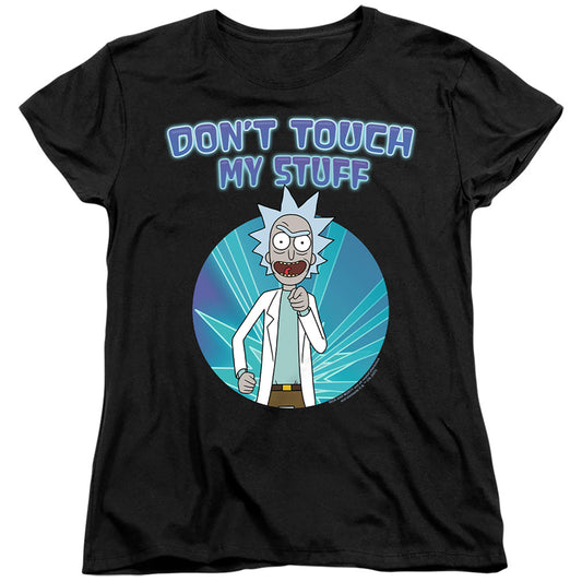 Rick And Morty Don'T Touch Womens T Shirt Black Officially Licensed
