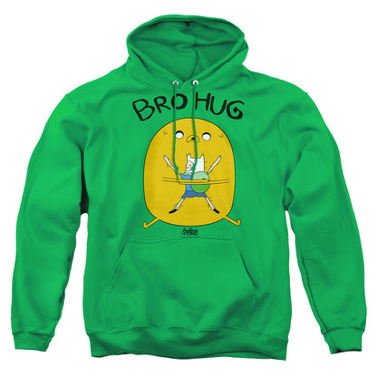 Adventure Time Bro Hug Mens Hoodie Kelly Green