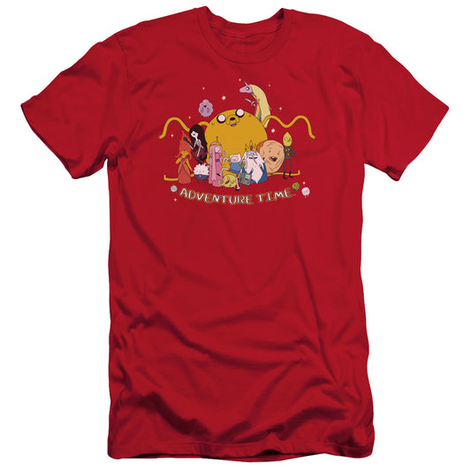 Adventure Time Outstretched Slim Fit Mens T Shirt Red