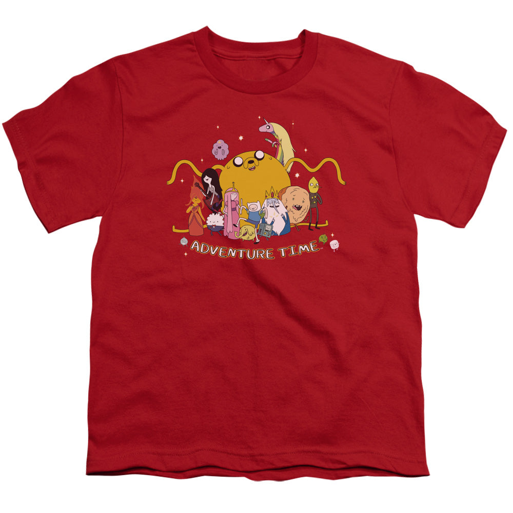 Adventure Time Outstretched Kids Youth T Shirt Red