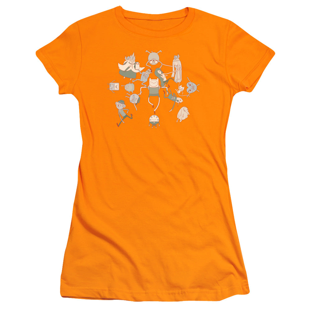 Adventure Time Glob Ball Junior Sheer Cap Sleeve Womens T Shirt Orange