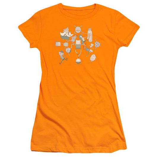 Adventure Time Glob Ball Junior Sheer Cap Sleeve Womens T Shirt Orange