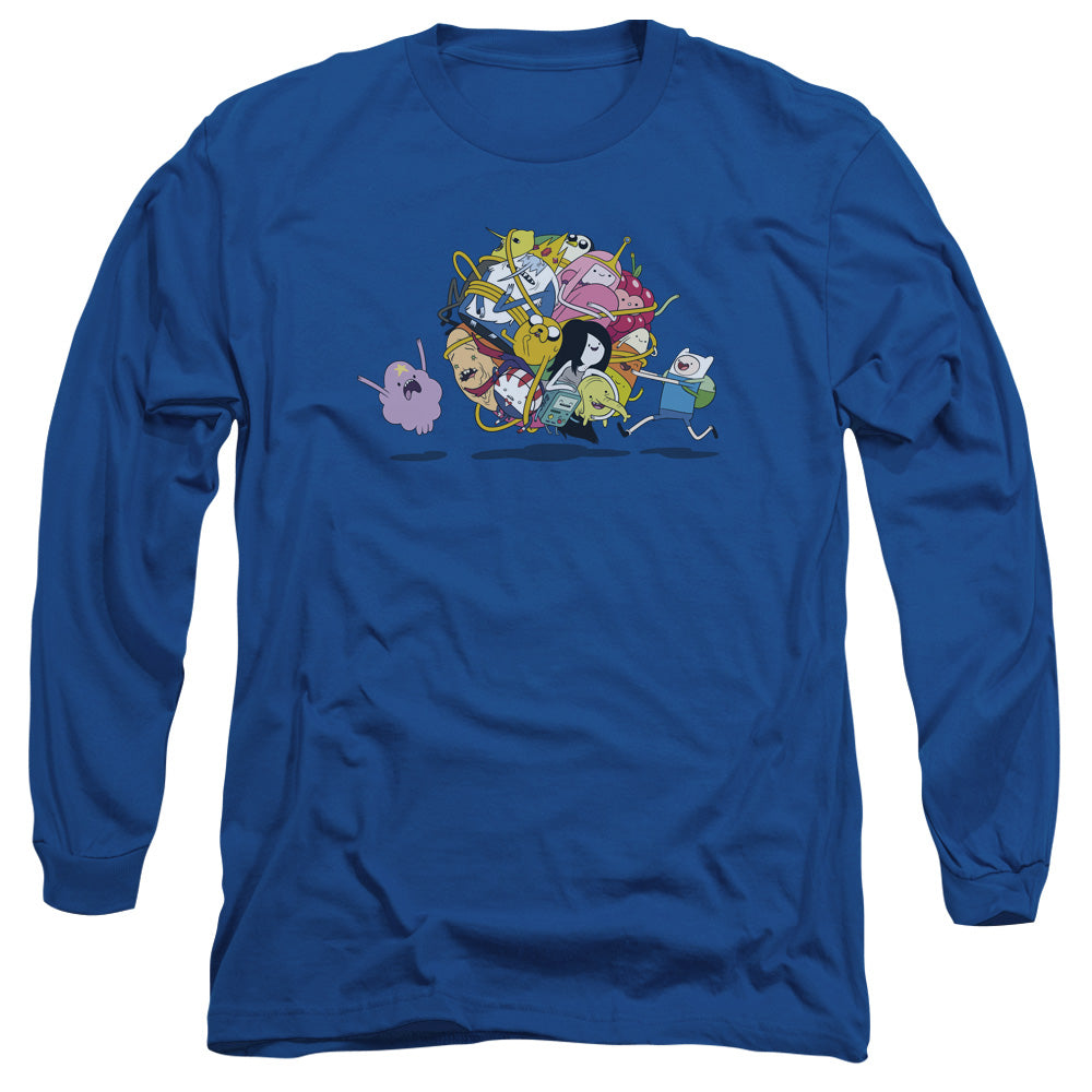 Adventure Time Glob Ball Mens Long Sleeve Shirt Royal Blue