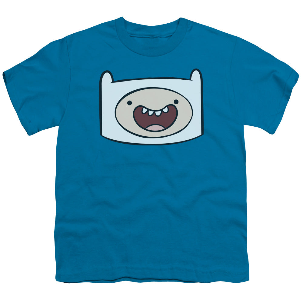 Adventure Time Finn Head Kids Youth T Shirt Turquoise