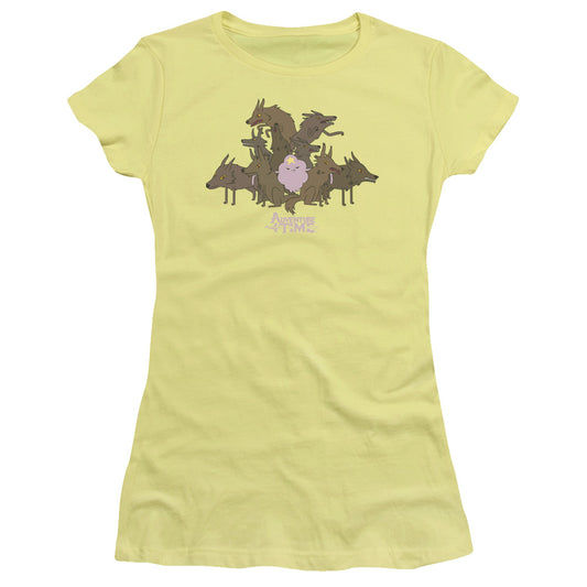 Adventure Time Lsp & Wolves Junior Sheer Cap Sleeve Womens T Shirt Banana