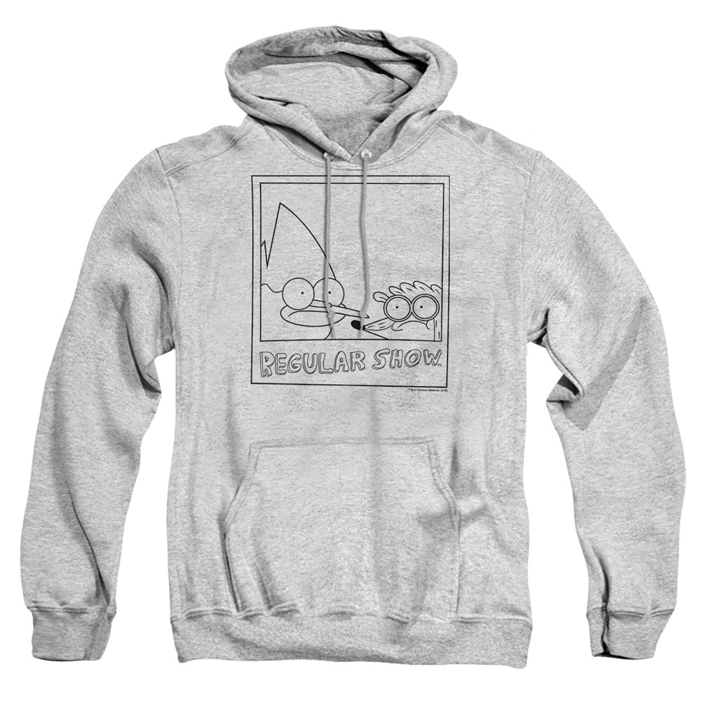 Regular Show Poloroid Mens Hoodie Athletic Heather