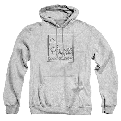 Regular Show Poloroid Mens Hoodie Athletic Heather