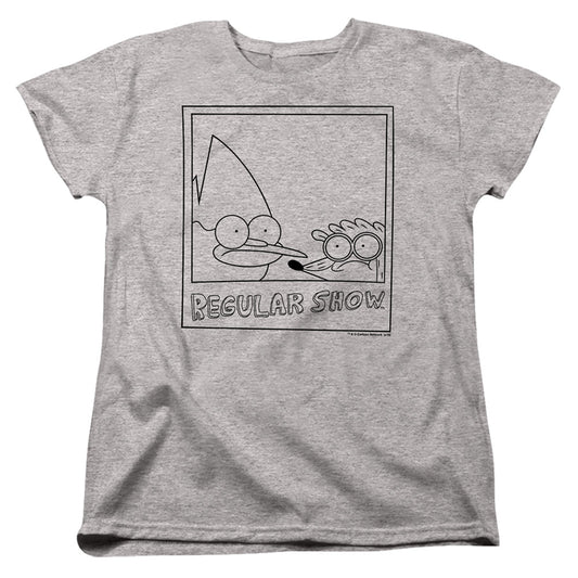 Regular Show Poloroid Womens T Shirt Athletic Heather Officially Licensed