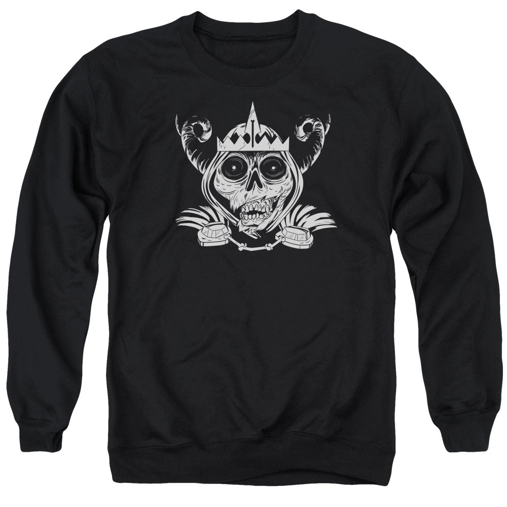 Adventure Time Skull Face Mens Crewneck Sweatshirt Black