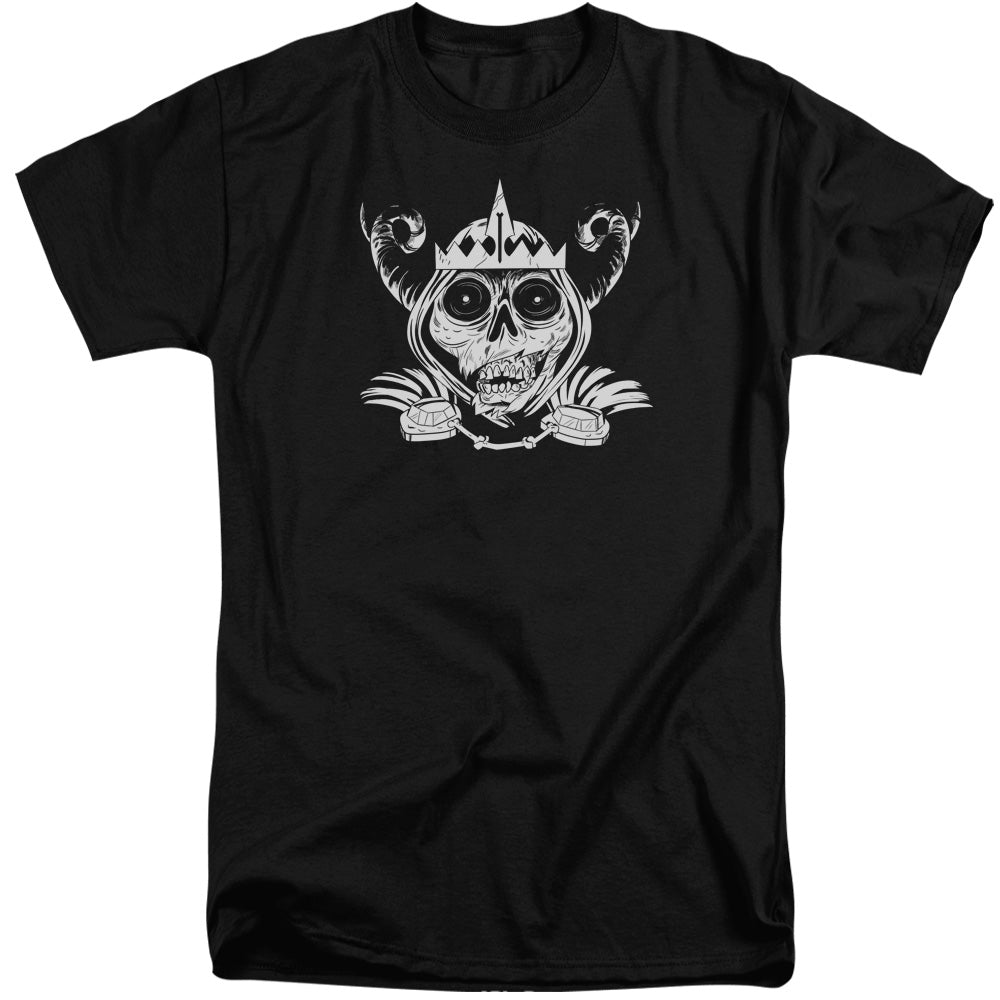 Adventure Time Skull Face Mens Tall T Shirt Black