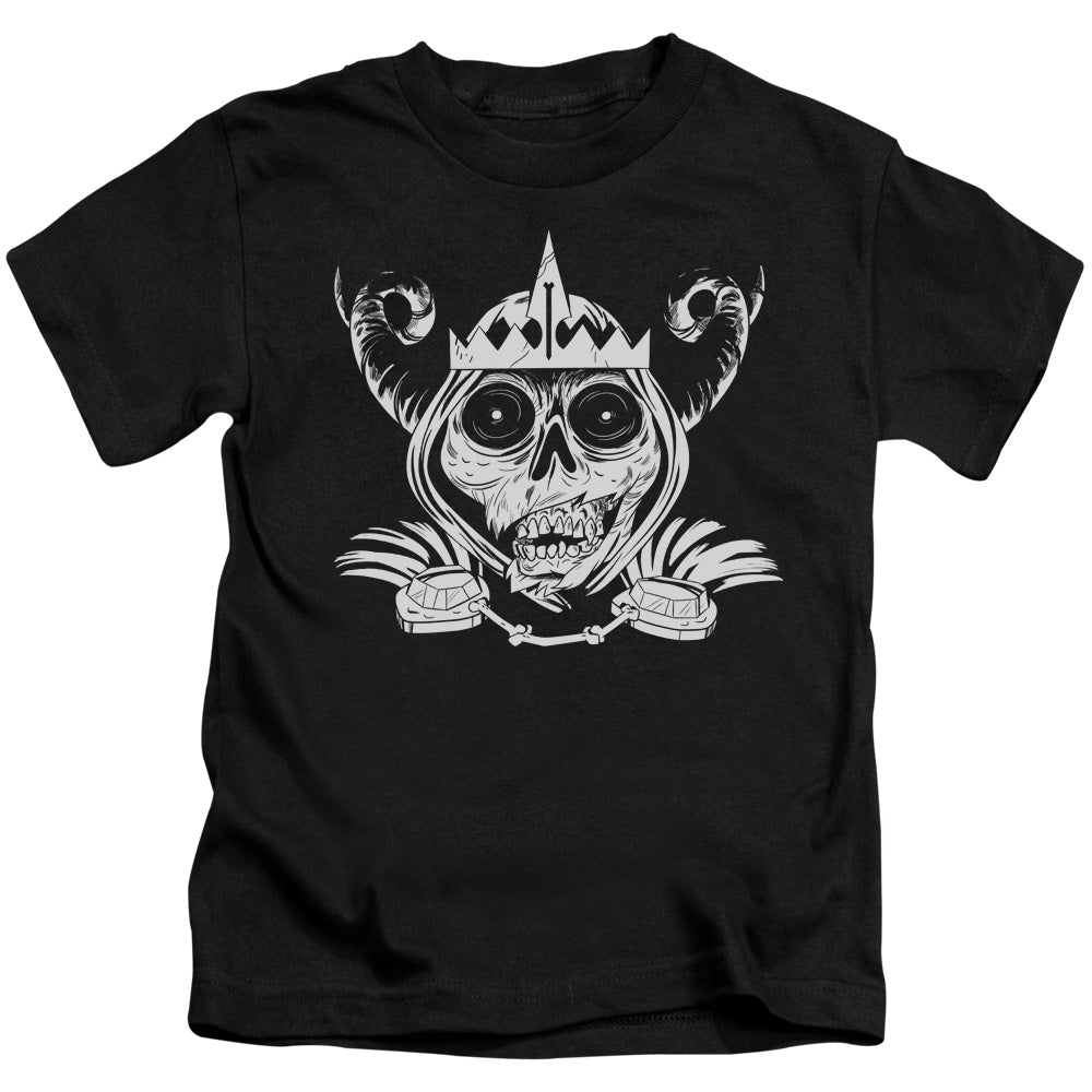 Adventure Time Skull Face Juvenile Kids Youth T Shirt Black 