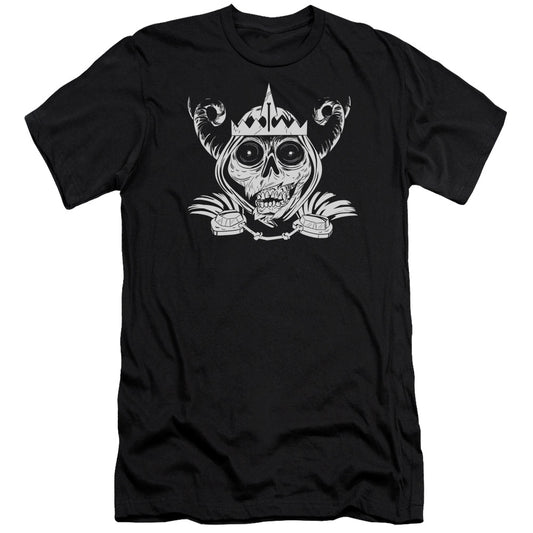 Adventure Time Skull Face Premium Bella Canvas Slim Fit Mens T Shirt Black