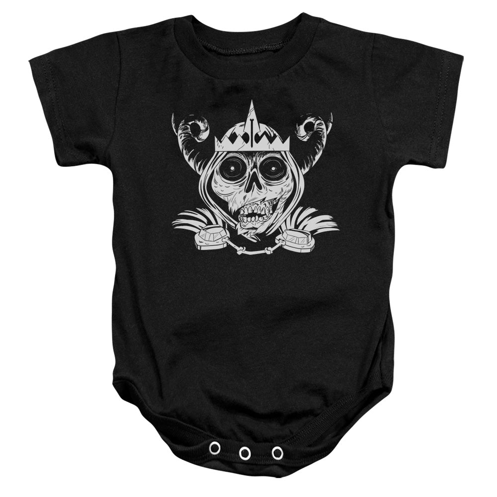 Adventure Time Skull Face Infant Baby Snapsuit Black