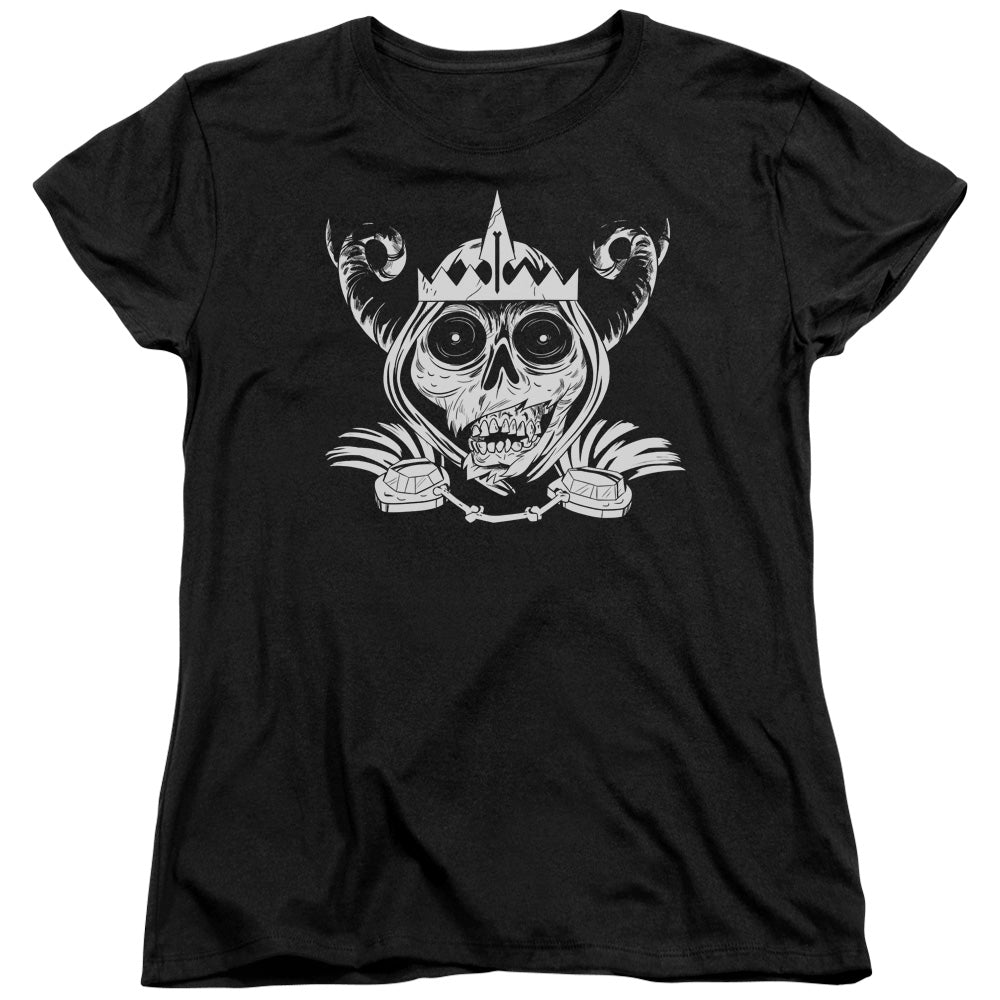 Adventure Time Skull Face Womens T Shirt Black