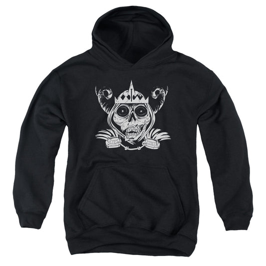 Adventure Time Skull Face Kids Youth Hoodie Black