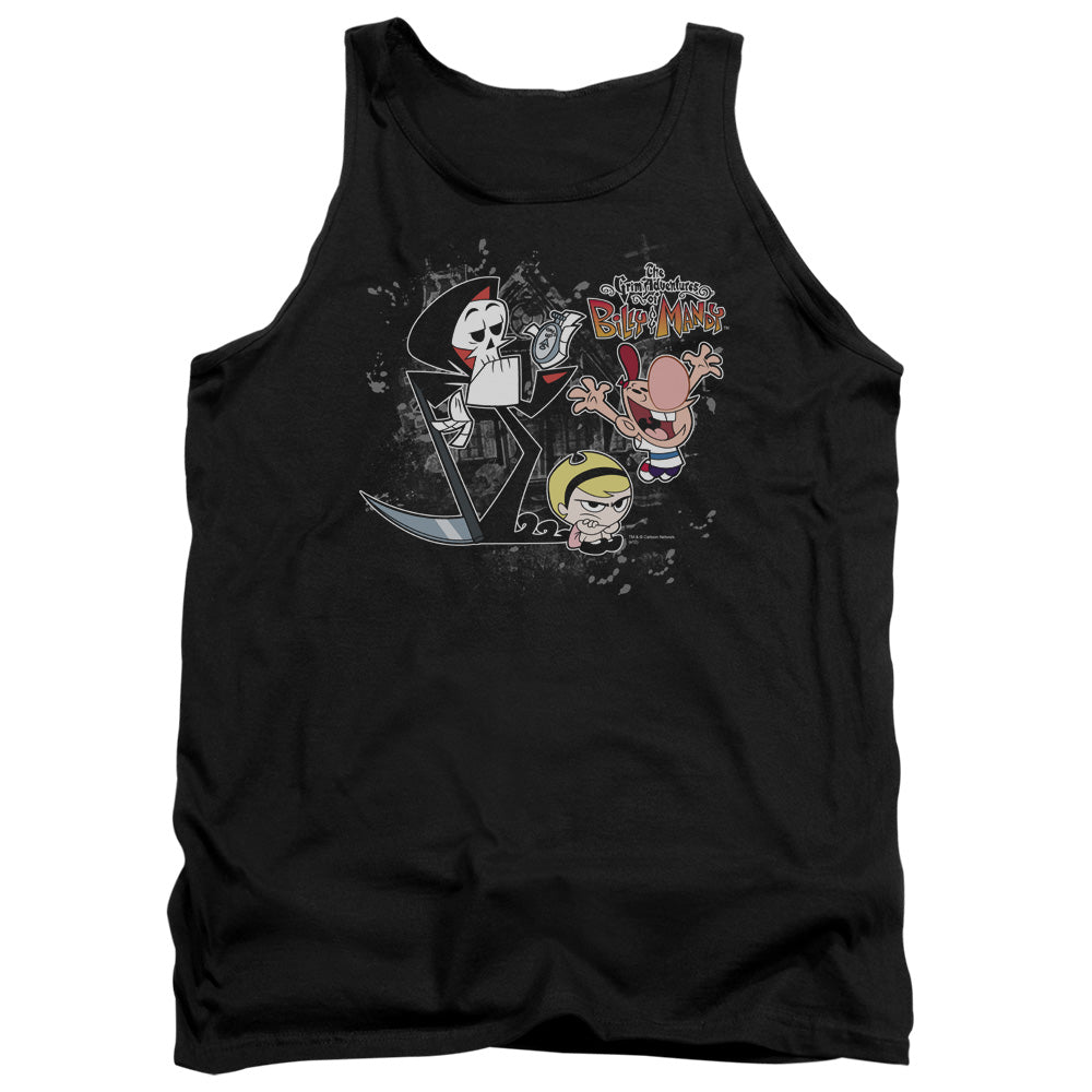 Grim Adventures of Billy & Mandy Splatter Cast Mens Tank Top Shirt Black