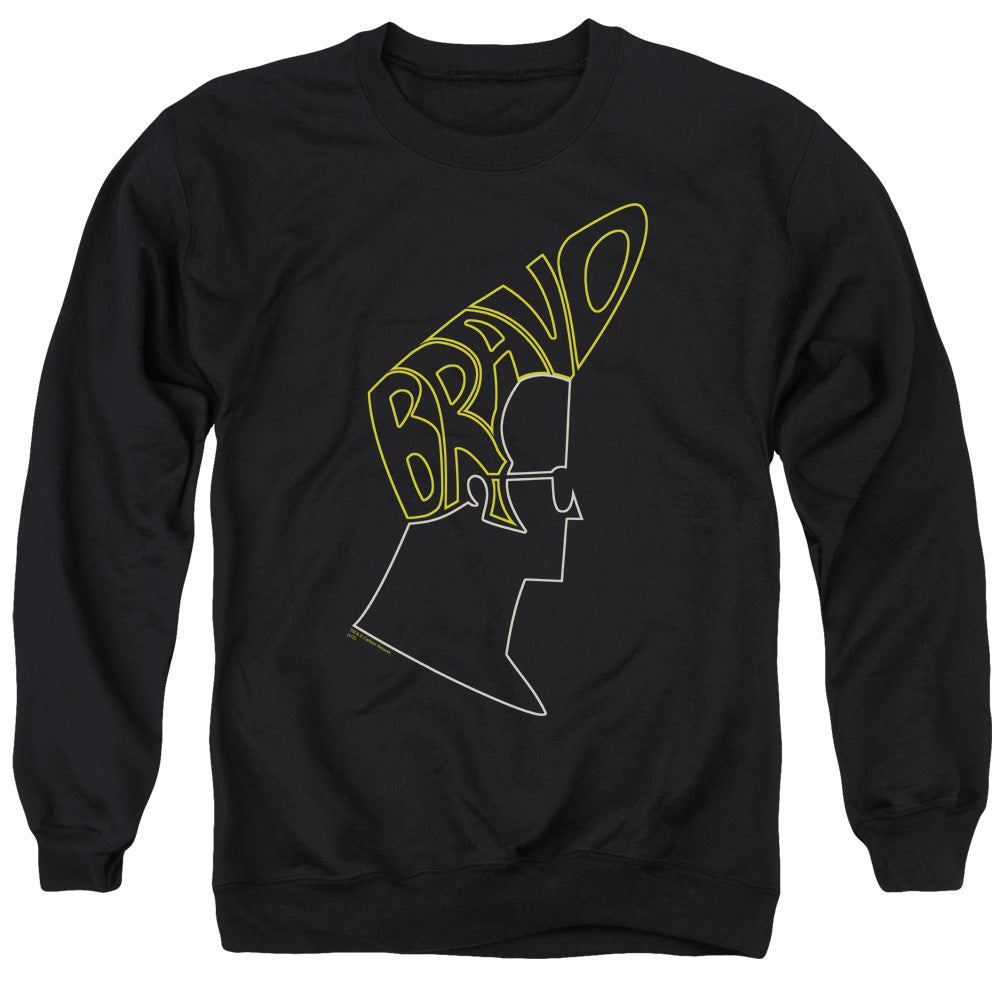 Johnny Bravo Bravo Hair Mens Crewneck Sweatshirt Black