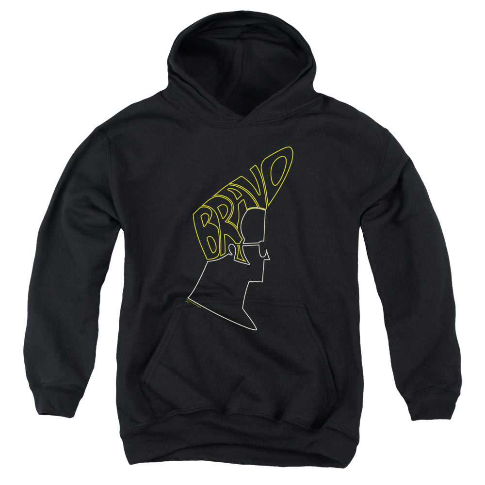 Johnny Bravo Bravo Hair Kids Youth Hoodie Black