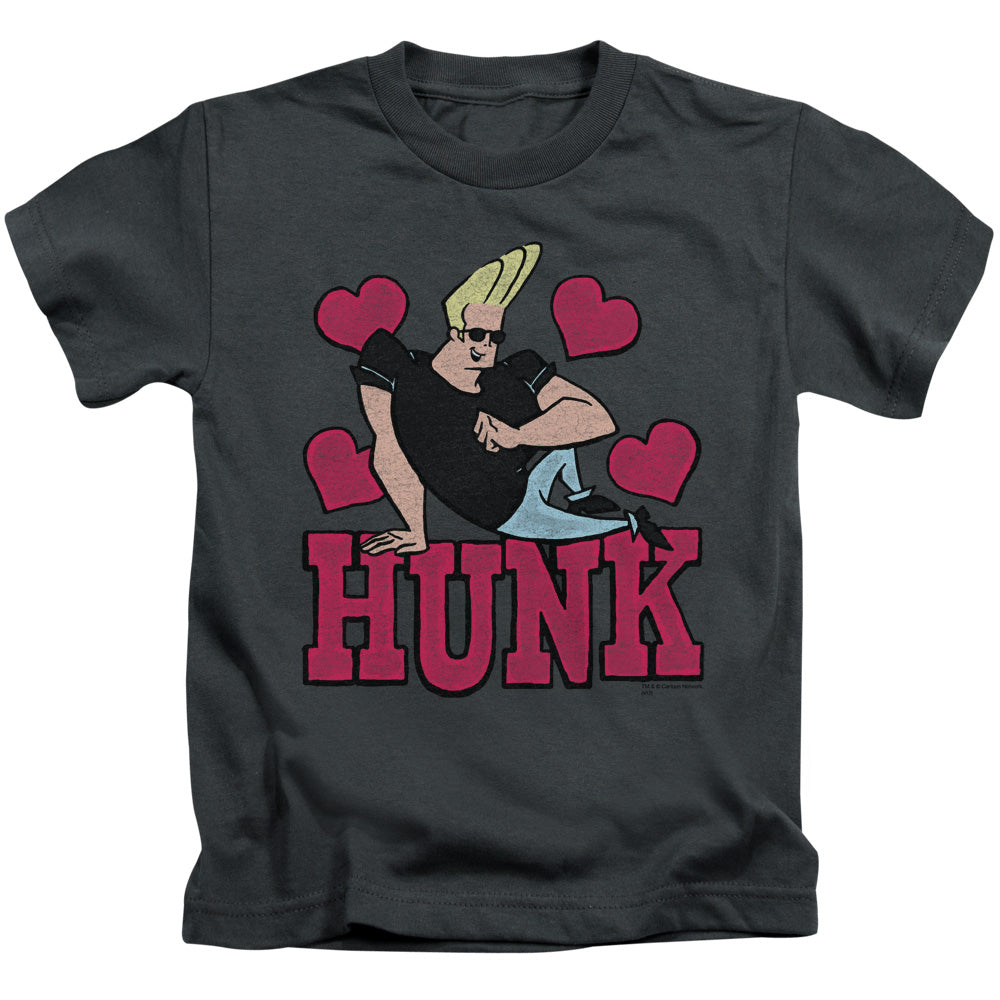 Johnny Bravo Hunk Juvenile Kids Youth T Shirt Charcoal 