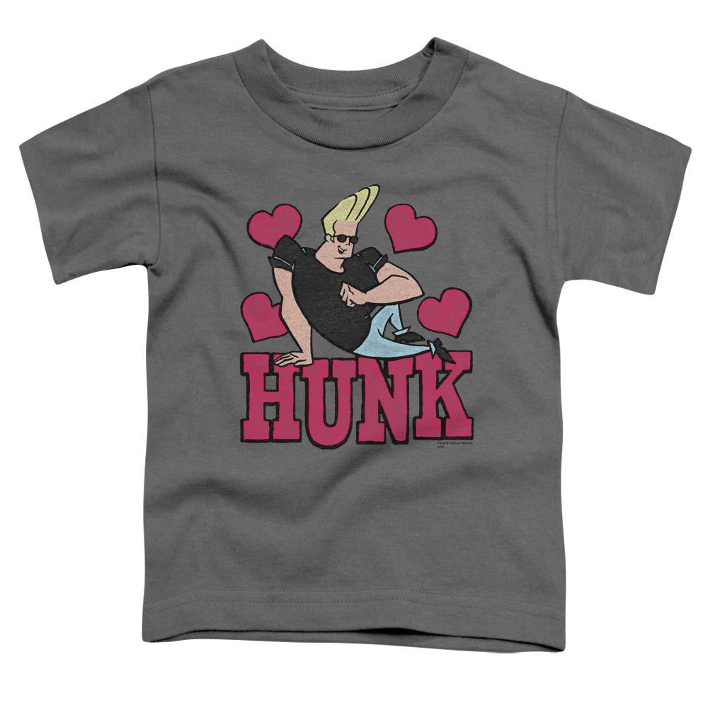 Johnny Bravo Hunk Toddler Kids Youth T Shirt Charcoal