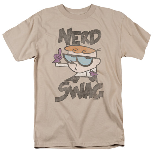 Dexters Laboratory Nerd Swag Mens T Shirt Sand