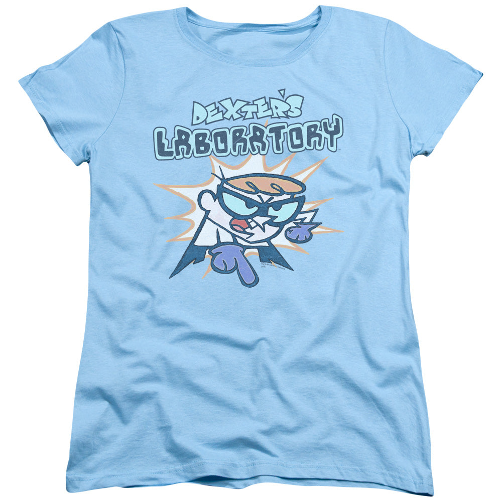 Dexters Laboratory What Do You Want Womens T Shirt Light Blue